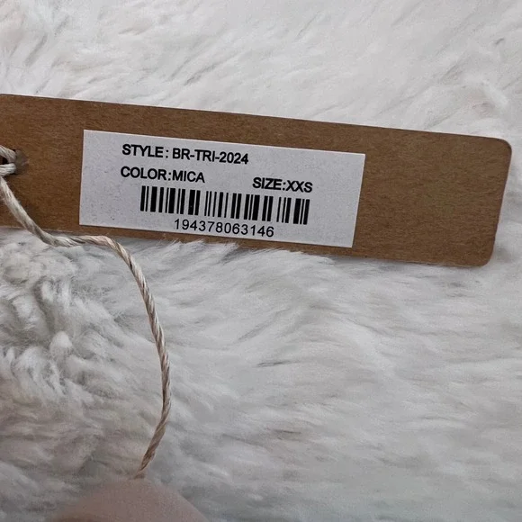 Skims Women's Fits Everybody Triangle Bralette Mica Tan Size XXS BR-TRI-2024 NWT - Picture 7 of 9